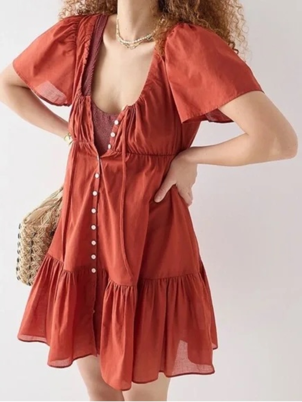 J. Crew Cotton Voile Tiered Button-down Beach Dress - navy